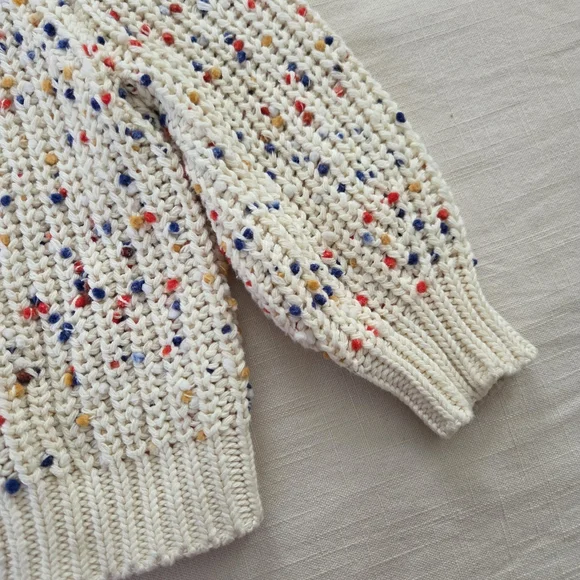 Hanna Andersson Colorful Speckled Knit Cardigan 3t - Picture 4 of 9